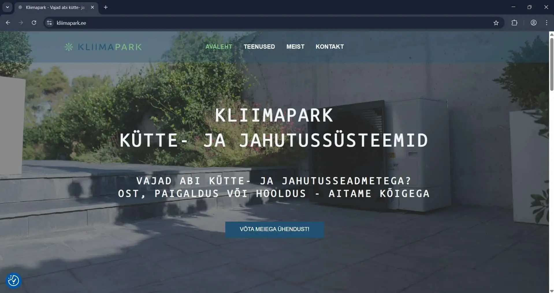 Kliimapark.ee koduleht.
