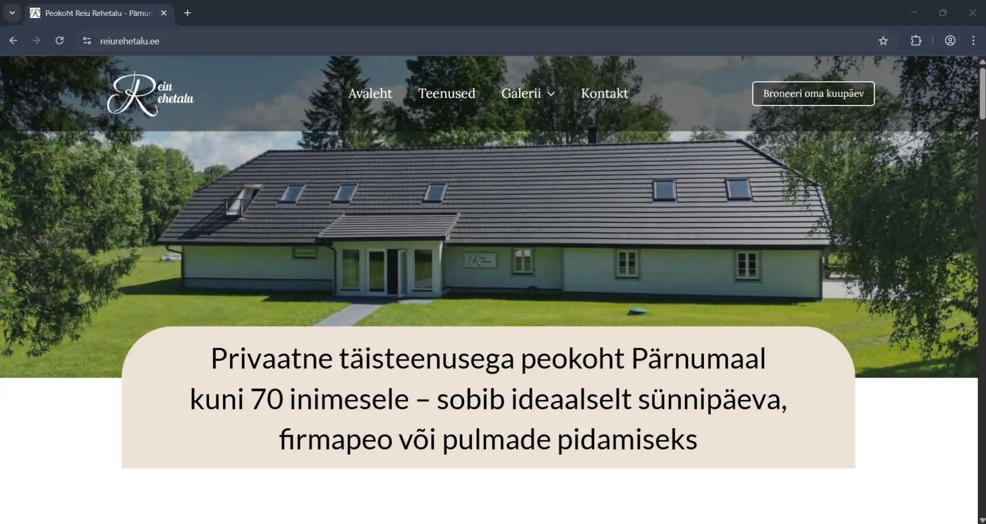 Reiurehetalu.ee koduleht